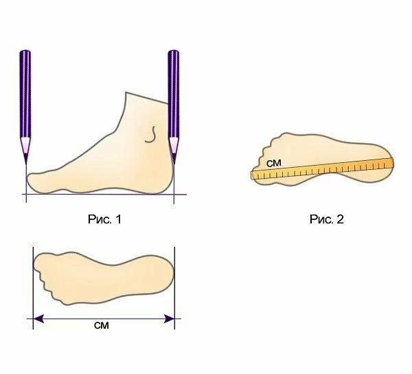 определение размера обуви